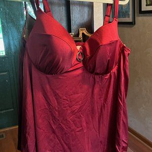 Cacique swimsuit tank NWOT red size 42DD